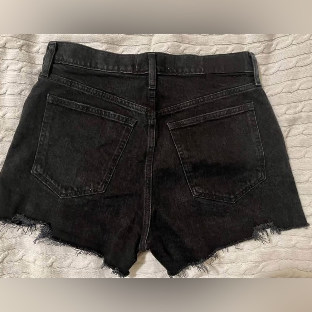 Abercrombie & Fitch High Rise Mom Shorts. Women size 10/30. Black/washout color. - Picture 2 of 2